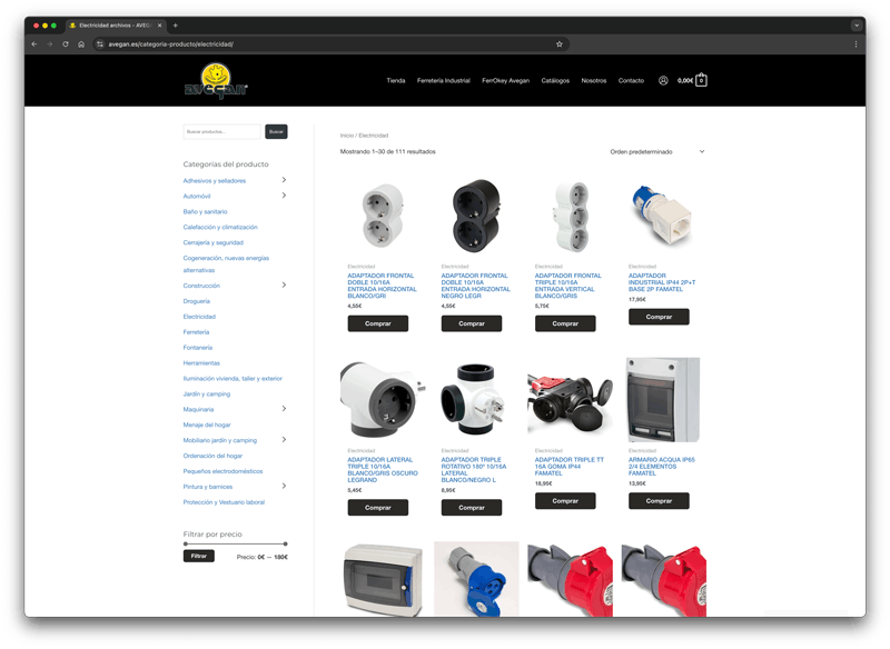 pagina web tienda online ferreteria
